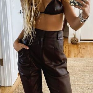 Ronny Kobo Katie Vegan Leather Pants